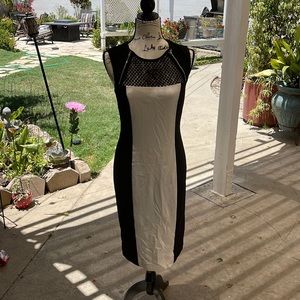 Black and white medium size BEBE dress